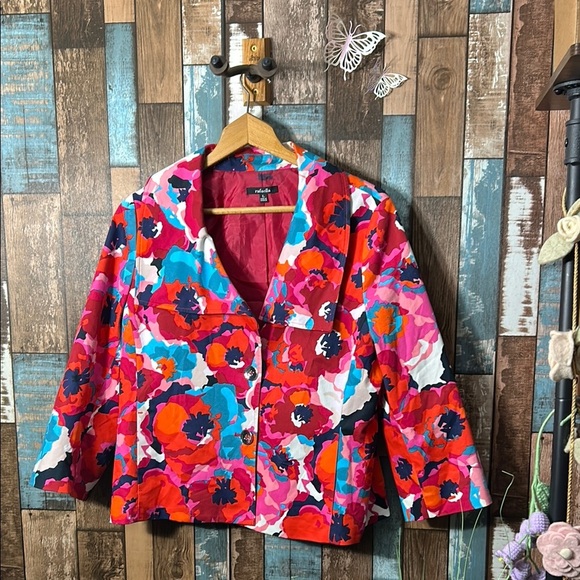 Rafaella Large Floral Multicolor Jacket - Picture 1 of 14